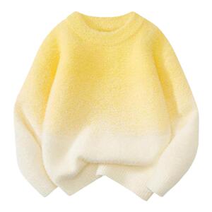 真维斯集团女童毛衣儿童水貂绒保暖上衣女孩2024秋冬款时髦针织衫