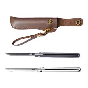 M390折叠刀户外露营防身小刀锋利高硬度大马士革纹便携水果刀家用