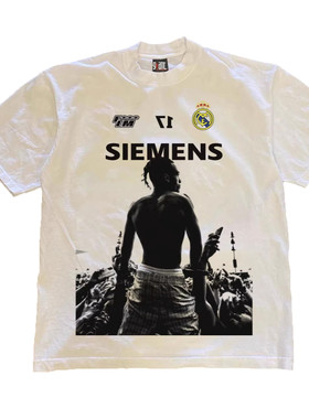 美式oversizeT恤复古男女宽松Y2K
