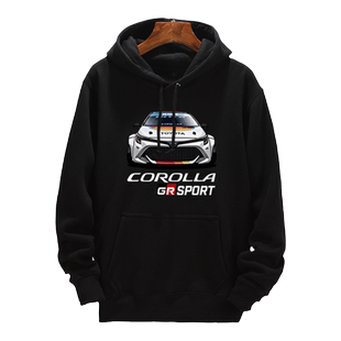 可定制丰田GR卡罗拉supra皇冠凯美瑞改装汽车连帽卫衣服男女外套