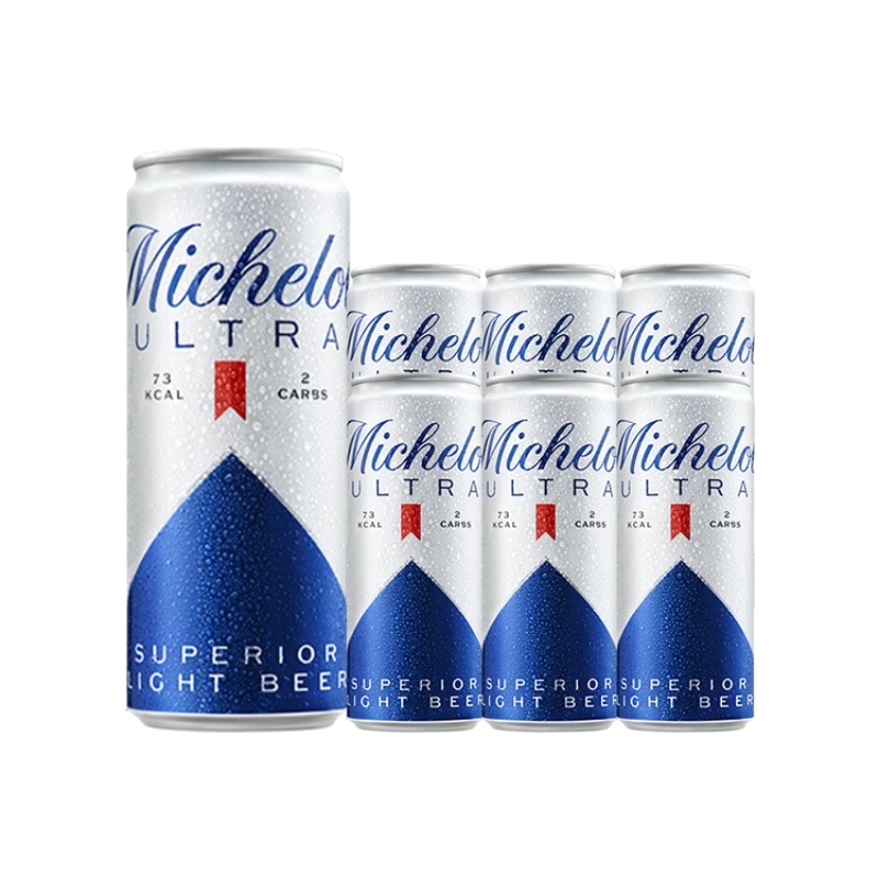 米凱羅輕卡0糖啤酒330ml*24聽(tīng)清爽6.4°P無(wú)糖整箱批發(fā)百威集團(tuán)