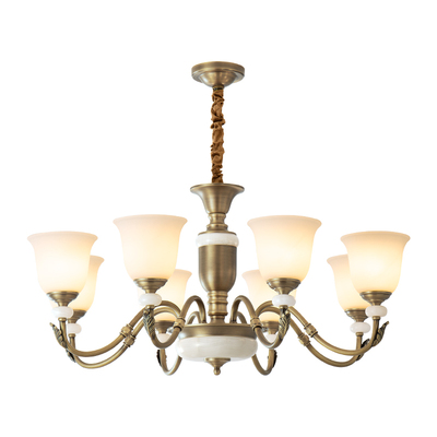 美式吊灯客厅灯卧室餐厅全铜灯