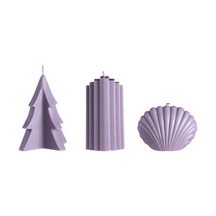 法式复古紫色香薰蜡烛无烟小众高级烛光晚餐结婚烛台家居装饰摆件