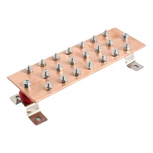 T2T3紫铜排等电位铁塔公司机房接地汇流排镀锡镀镍加工定制打孔端