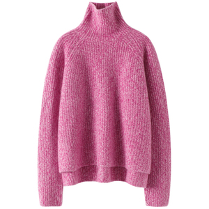 启超时尚流行色~高领羊绒衫高领毛衣女重磅加厚羊绒针织衫新款冬