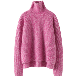 启超时尚流行色~高领羊绒衫高领毛衣女重磅加厚羊绒针织衫新款冬