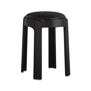 餐椅家用可叠放软包高椅新款不占地方结实耐用凳加厚塑料餐桌椅子