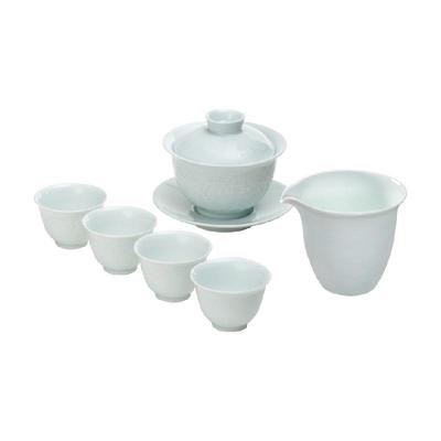 景德镇整套影青高档陶瓷茶具套装