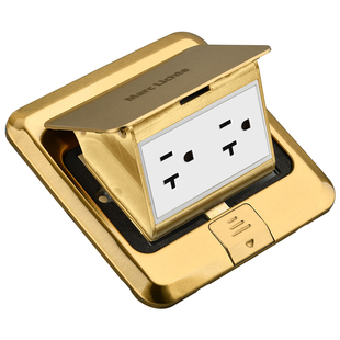 美式20A美规125V地插座美标六孔大功率工业地插弹起式美标地插座