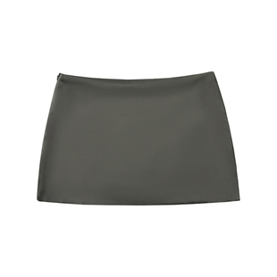 YoungGirlDay御姐纯欲性感低腰带安全裤防走光缎面包臀半身裙短裙