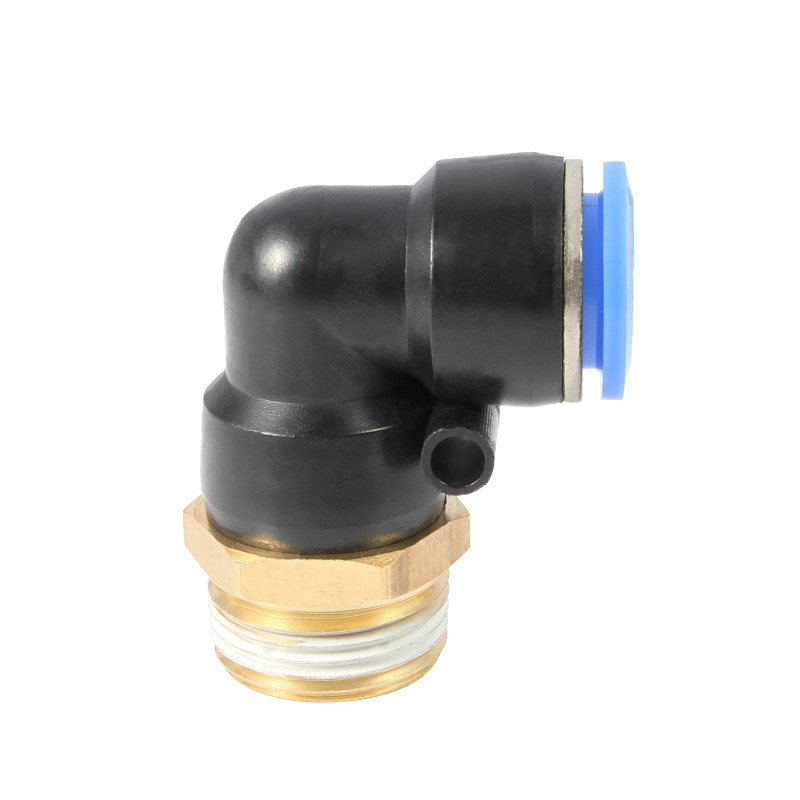 气动快速插接头弯头90°外螺纹PL4 PL6 PL8 PL10 PL12 PL16全系列