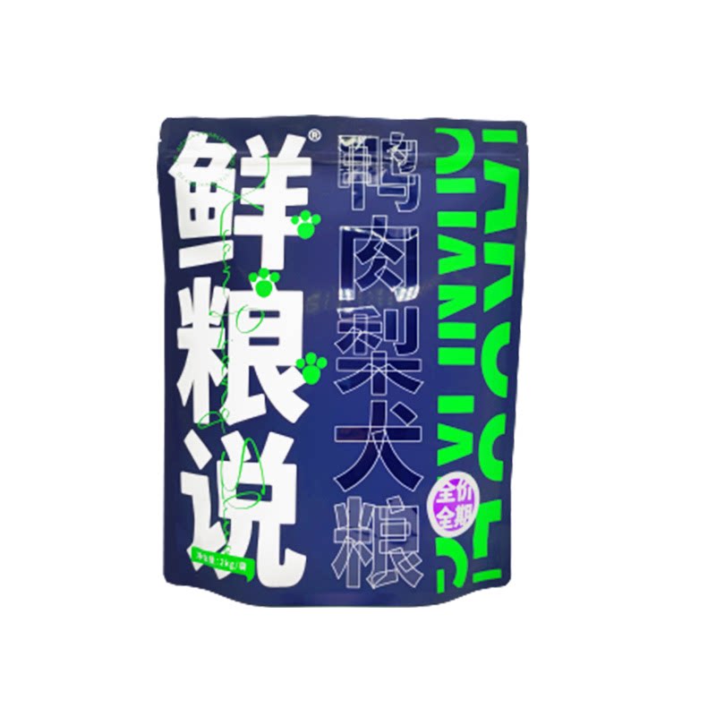 鲜粮说鸭肉梨全价冻干狗粮比熊博美成幼犬大中小型犬粮美毛去泪痕