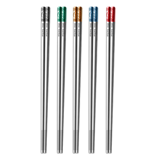 筷子家用高档抗菌防霉316不锈钢食品级防滑家庭用筷子单人装公筷