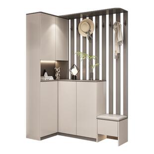 鞋柜玄关柜一体家用门口转角L型入户储物柜客厅隔断屏风酒柜收纳