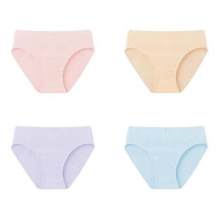 蝶安芬100%纯棉内裤女10A抗菌裆全棉蝴蝶结大码mm舒适透气短裤头
