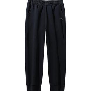 安踏奶芙裤丨卫裤冬季加绒女裤新款针织运动裤宽松束脚裤休闲长裤