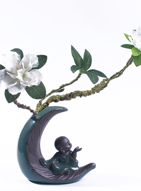 室内水培植物花盆禅意风家居装饰