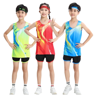 儿童田径服 小学生田径运动服套装 男女童跑步训练服体考服比赛服