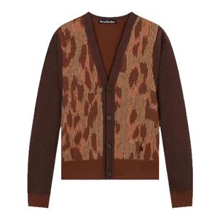 Acne Studios秋冬新款女士V领羊毛开衫毛衫外套银泰百货 301604