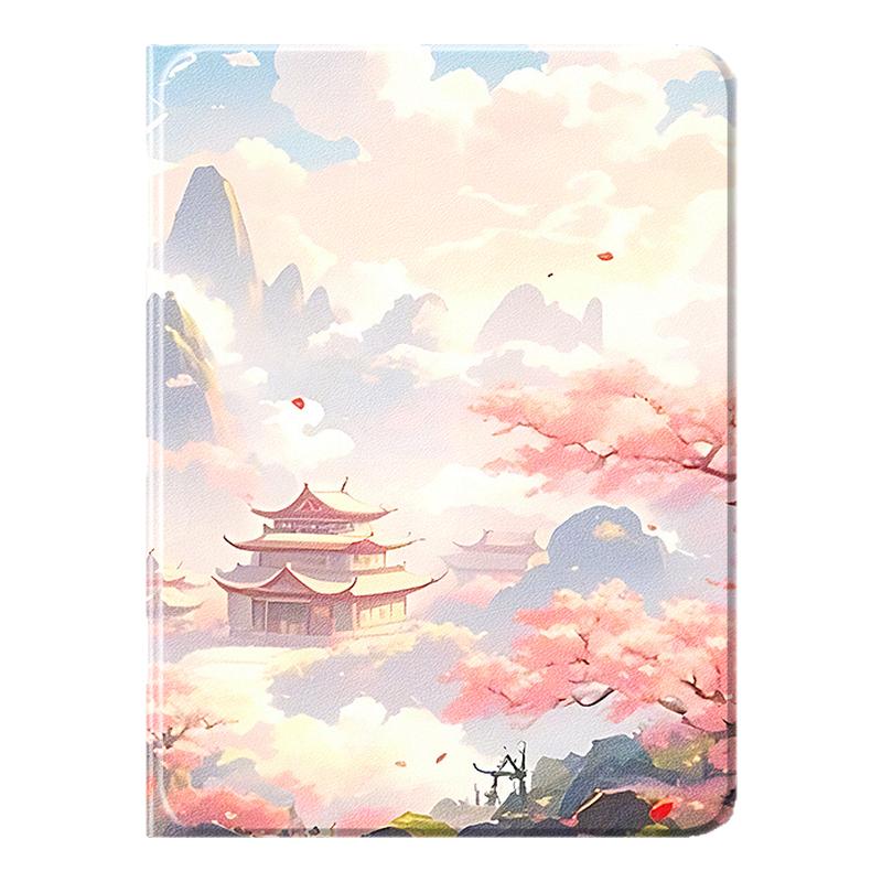 适用于苹果ipadair7平板保护套13寸ipad11保护壳2025国风ipad10代9风景ipadpro11带笔槽air6山水mini7迷你6古