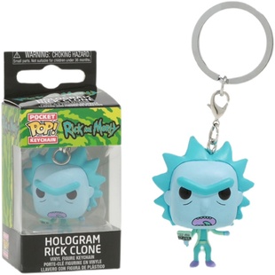 FUNKO动画瑞克和莫蒂POP瑞克克隆公仔钥匙扣动漫卡通通用人偶挂件