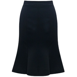 LadyJ-“意式高奢”系列BC同源意大利弹力羊毛秋冬优雅鱼尾半身裙