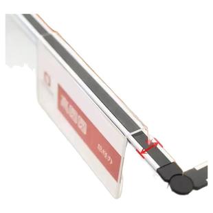 U型工位牌亚克力铭牌 办公桌姓名挂牌透明员工座位牌粘贴式岗位牌