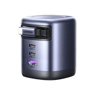 绿联100W伸缩线充电器多口PD快充头适用苹果小米17pro华为Macbookair笔记本电脑手机抽拉线65W氮化镓充电插头