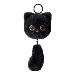 多爱原创小黑猫咪尾巴毛绒玩偶挂件书包包挂饰钥匙扣生日礼物潮物