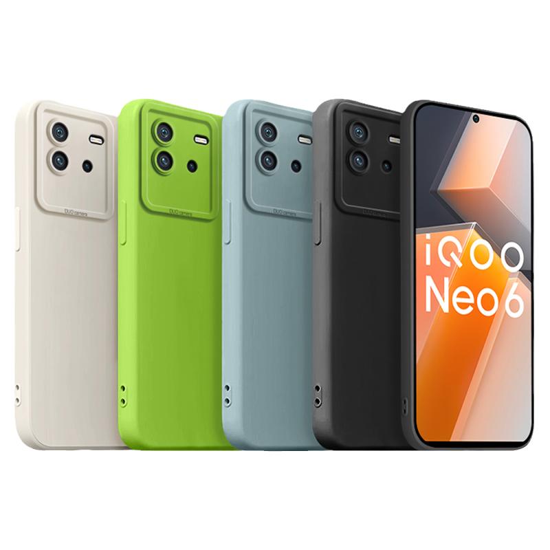 XYC适用于iQOO Neo6手机壳全包防摔iqooneo6se新款超薄爱酷V2196A液态硅胶V2199A男女纯色系保护套磨砂软壳