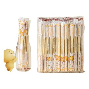 双枪一次性竹筷子100双饭店专用便宜高档外卖家用独立包装卫生筷