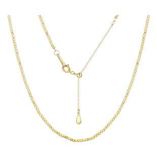 闪耀时髦蹦迪圆珠链 玥景18K黄金彩金精致可调节镭射锁骨项链女