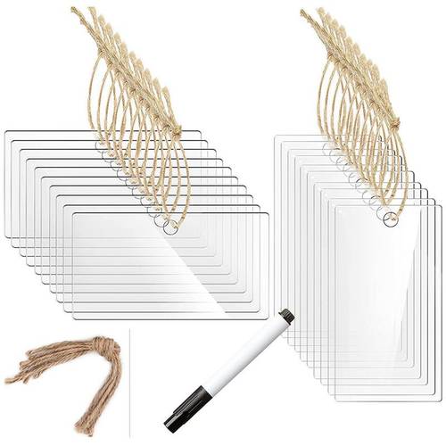 透明亚克力空白篮标悬挂标志标签分类手写厨房收纳展示牌标签食品