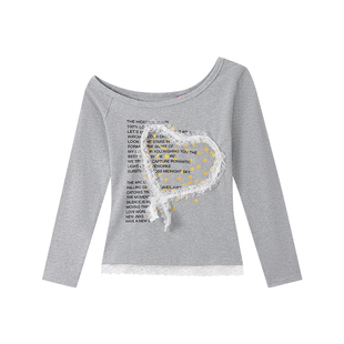 江南先生NewJNXS吸湿7A抗菌240g索罗娜蕾丝五角星型爱心标语T恤