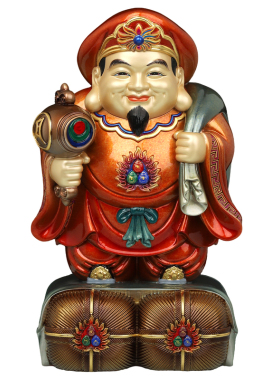 纯铜大黑天财神佛像客厅招财摆件