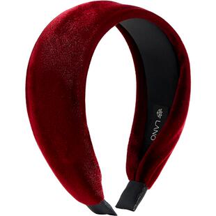 兰诺红色丝绒宽边新年发箍女款高级感洋气时尚2026新款高颅顶头箍