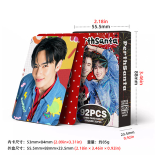 92张明星小卡泰国PerthSanta周边三寸照片卡装饰卡贴纸LOMO卡自制