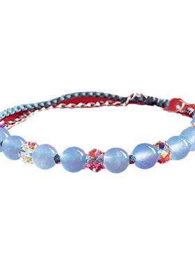 柏亦珠宝手工蓝玉髓水晶原创手链