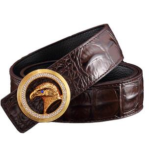 史蒂芬皮匠真皮男士皮带青年牛皮个性鸟头虎头豹平滑扣裤腰带新款