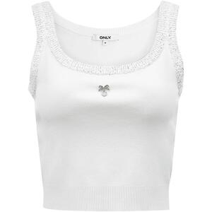 ONLY秋冬时尚修身显瘦U领吊带短款针织衫女|124324018