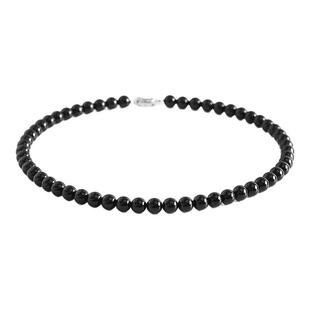 925纯银元宝扣加长情侣天然黑曜石项链女款锁骨链毛衣链男款补水