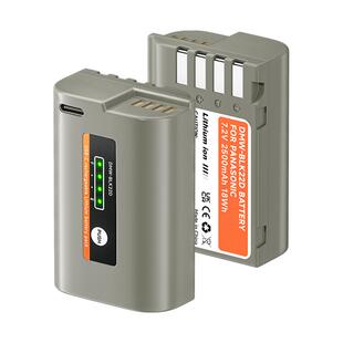 DMW-BLK22相机电池Type-c口直充适用于松下S5二代S5M2X S5 G9II GH6 GH5M2 G9m2微单相机BLK22电池