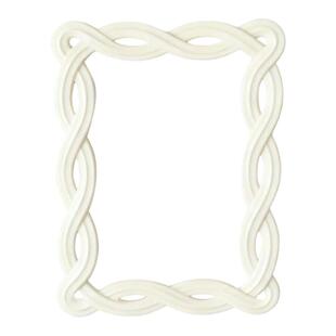 现代简约麻花边框方形化妆镜壁挂式浴室镜子装饰镜智能台盆洗漱镜