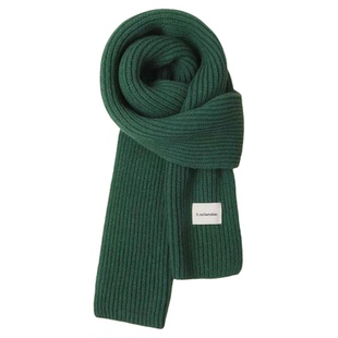 绿色围巾女冬季2025新款秋冬天韩系氛围感针织毛线高级感圣诞围脖