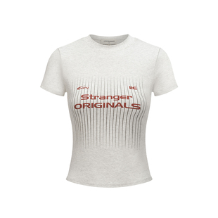 11E “选手T”新疆棉冰感美式复古球服字母印花修身女正肩T恤