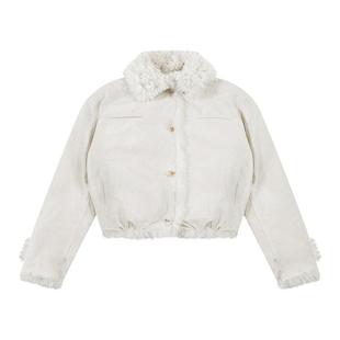 FDR 双面穿超火座山雕夹克软糯保暖短款羊羔绒毛毛外套女2025新款