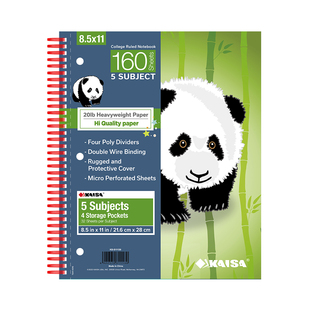 凯萨KAISA爱悦系列美式科目笔记本a4加厚横线网格大线圈本子凯撒