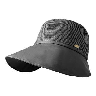 CACUSS帽子夏季渔夫帽女士可折叠遮阳帽大帽檐防晒帽太阳帽草编帽