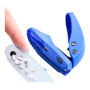 得力打孔器单孔小型打孔机装订环活页本圆环孔纸打眼打洞神器纸张文件卡片本子订手动夹孔器手帐文具包装袋卡