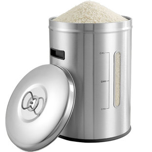 304不锈钢米桶米缸家用加厚防虫防潮密封20斤50斤装食品级储米箱